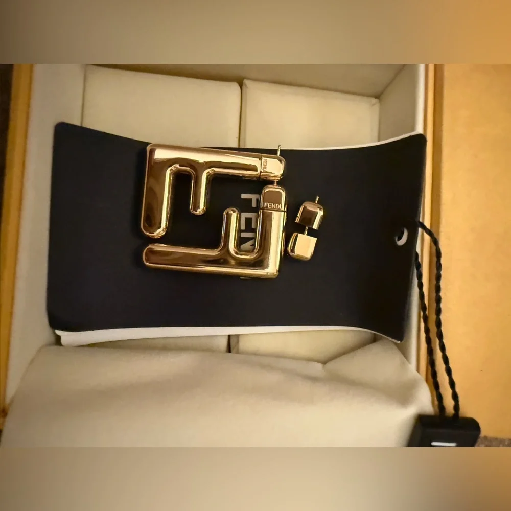 Fendi NTW + Box Logo Earrings - Picture 2 of 5